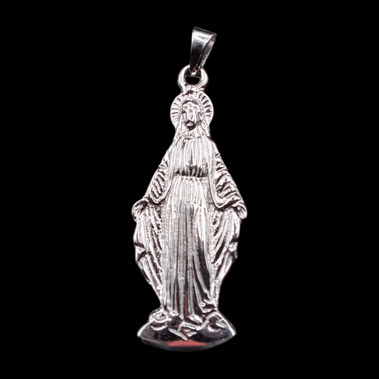 925 Sterling Silver Miraculous Mary Pendant