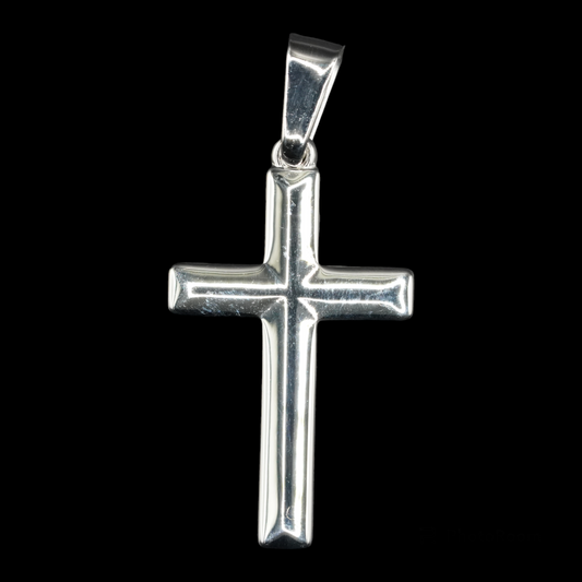 925 Sterling Silver Flat Cross Pendant - SOP00042
