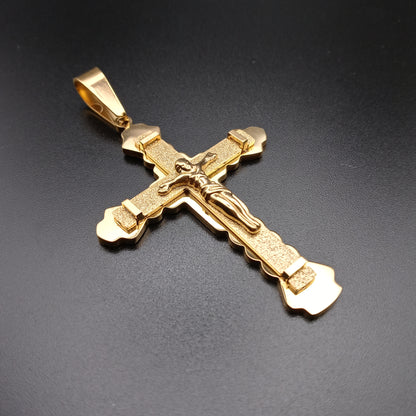 Gold Plated Crucifix Pendant