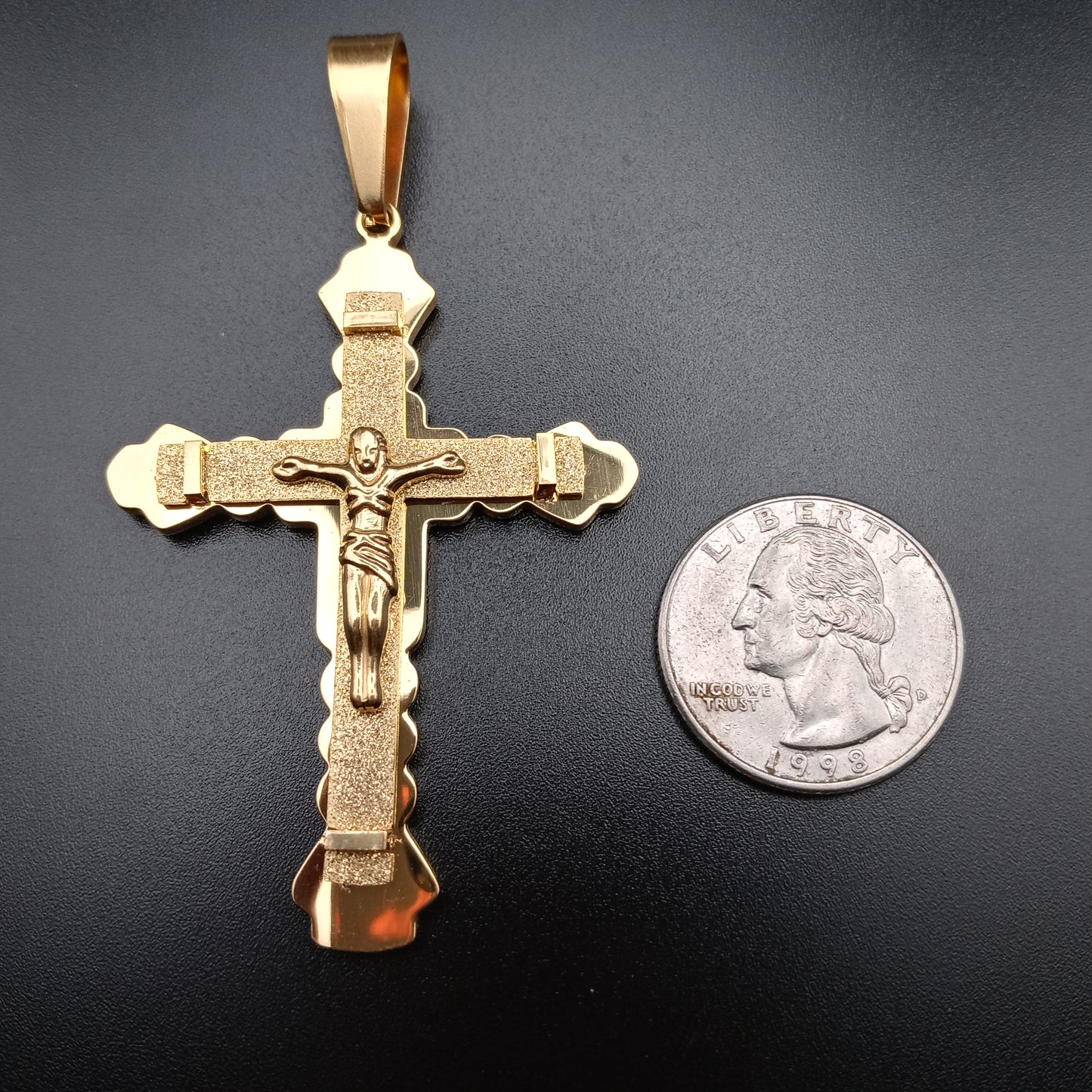 Gold Plated Crucifix Pendant