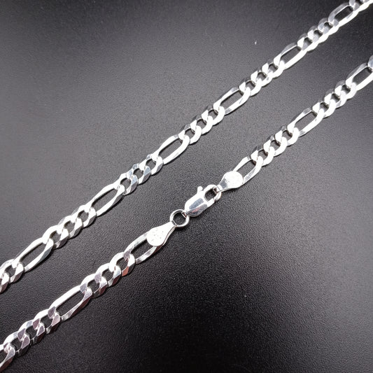 925 Sterling Silver 4.9mm Figaro Link Chain - CH606