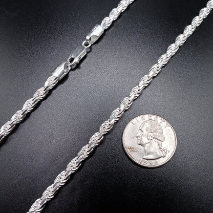 925 Sterling Silver 5mm Rope Chain - CH529